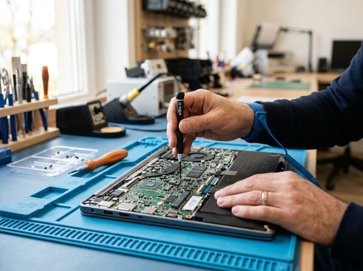 Teknisi servis laptop
